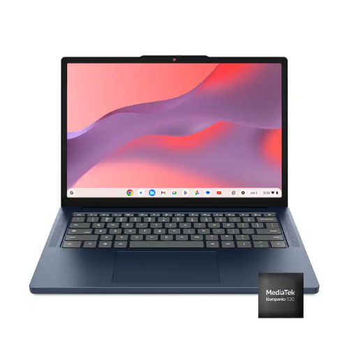 Refurbished Lenovo IdeaPad Slim 3 Chromebook 14-Inch 2K Touchscreen Laptop with MediaTek Kompanio 540, 4GB RAM, 64GB eMMC