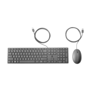 Refurbished HP 320MK Wired Desktop Keyboard and Mouse Combo with USB Connectivity for Home and Office Use